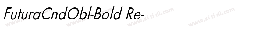 FuturaCndObl-Bold Re字体转换